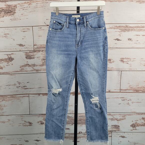Madewell perfect vintage jean 27 Distressed High Rise Mom Jean - Picture 1 of 12